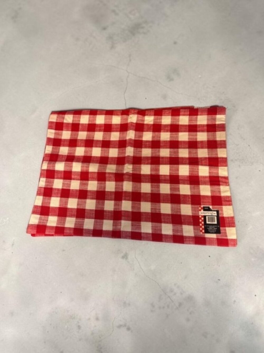 NWT The Spring Shop Red Gingham, Buffalo Check, Woven Placemats (Set of 2) 14x19
